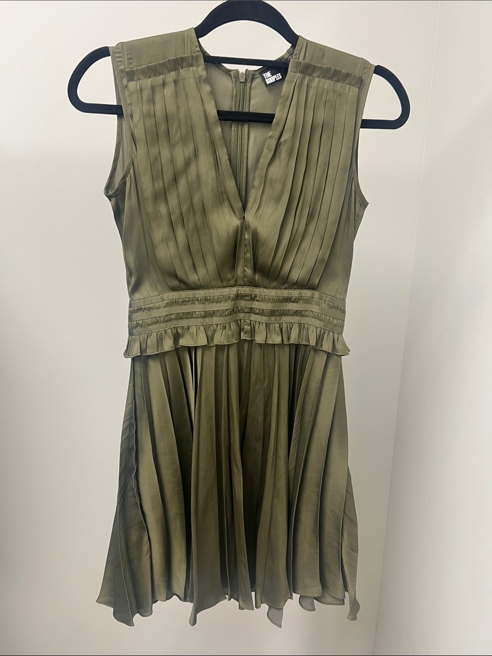 The Kooples Olive Satin mini dress